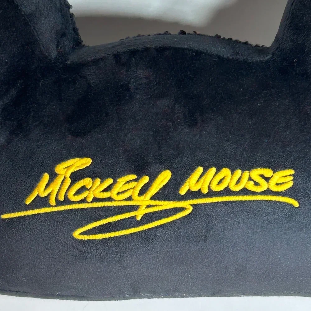 Official Disney Park Mickey Mouse Sherpa Ear Shaped Pillow Plush Signature Throw